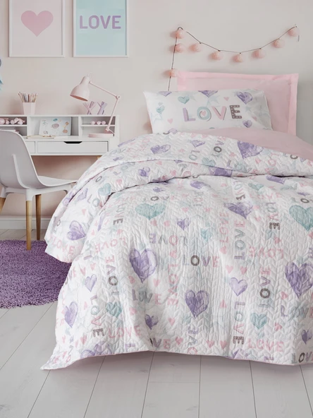 Cotton Box Genç Odası Tek Kişilik Complete Set Lovella Pembe ürün görseli 1