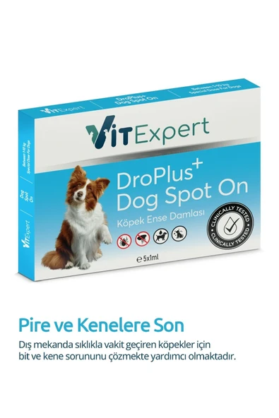 Vitexpert Droplus Köpek Damlası Dış Parazit Pire Kene Bit Ve Deri Bakımı Için Bitkisel Damla - 5 Tüp - 6