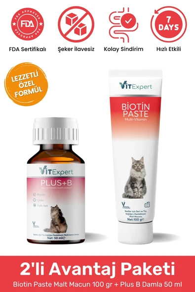 Vitexpert 2'li Set Süper Etkili Tüy Döküm Önleyici Paket Tüy Dökülmesi Önleyici & Engelleyici Damla Ve Malt