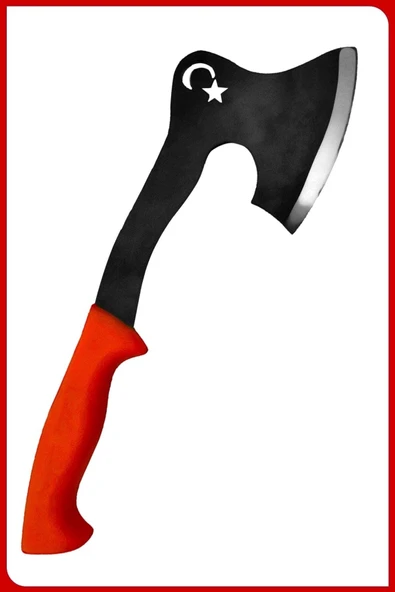 Ayyıldızlı Yüksek Kaliteli  Kamp Baltası Nacak  Odun Kesme, Budama Ev,hobi,Kamp için uygundur. - Resim 3