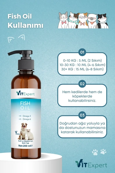 Vitexpert 2'li Bağışıklık Seti Balık Yağı + B Plus Damla Tüm Kediler İçin Bağışıklık Destekleyici Özel Paket - 7