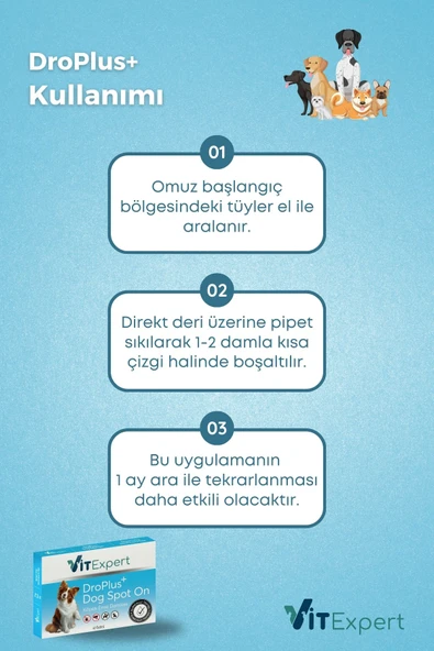 Vitexpert 2'li Set Köpek İç Dış Anti Parazit Tüm Köpekler İçin Bitkisel 5 Damla ve 2 Tablet Paketi - 5