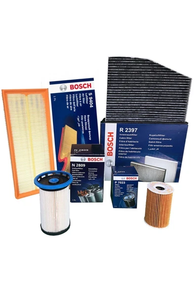 Bosch Volkswagen Passat Uyumlu 1.6 Tdı Dizel Filtre Bakım Seti Cay Motor cay-4