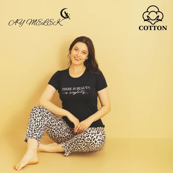 AYMELEK Kadın Pijama Takımı Pamuklu Lüx Pijama Seti - 2