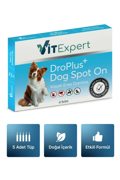 Vitexpert Droplus Köpek Damlası Dış Parazit Pire Kene Bit Ve Deri Bakımı Için Bitkisel Damla - 5 Tüp - 7