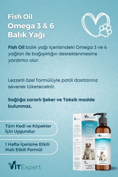 Vitexpert 2'li Bağışıklık Seti Balık Yağı + B Plus Damla Tüm Kediler İçin Bağışıklık Destekleyici Özel Paket - 3