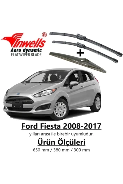 Inwells Ford Fiesta Ön Arka Muz Silecek Takımı (2008-2017) - Resim 2