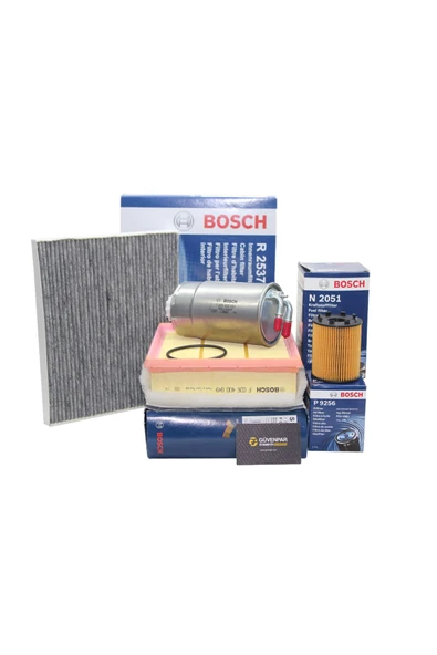 Bosch Opel Corsa D 2007/2009 1.3 Dizel Euro 4 Motor Bakım Filtre Seti Marka (TIRNAKLI YAĞ FİLTRELİ) ürün görseli