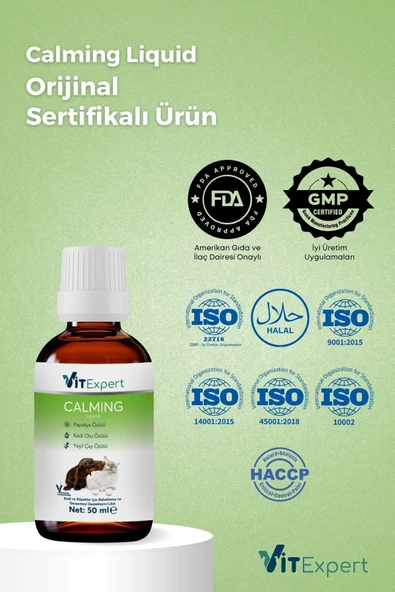 Vitexpert %100 Doğal Anti Stress Kedi Ve Köpekler Için Sakinleştirici Ve Rahatlatıcı Calming Liquid Damla 50ml - 3