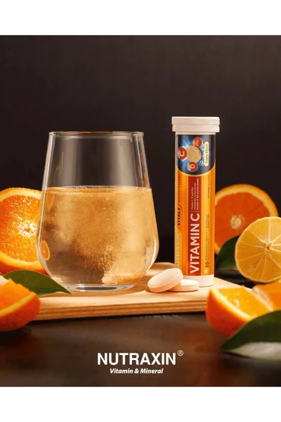 Nutraxin Efervesan Vitamin C-D-Zinc 15 Tablet 2'Li Paket - Resim 2