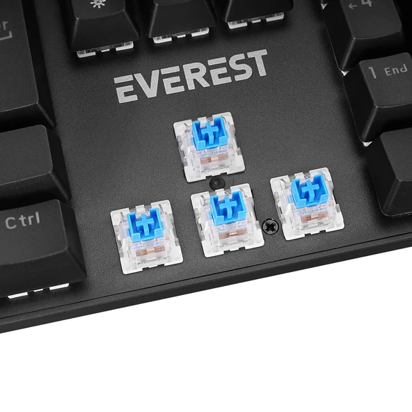 PTTAVM: EVEREST KB-MK1 Lumos Siyah USB Blue Switch Mekanik Gaming