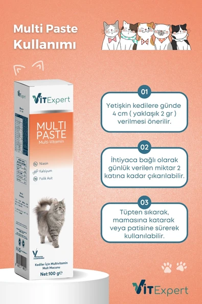 Vitexpert 2'li Set Bağışıklık Güçlendirici Damla + Malt Tüm Kediler İçin Bağışıklık Destekleyici Özel Paket - 7