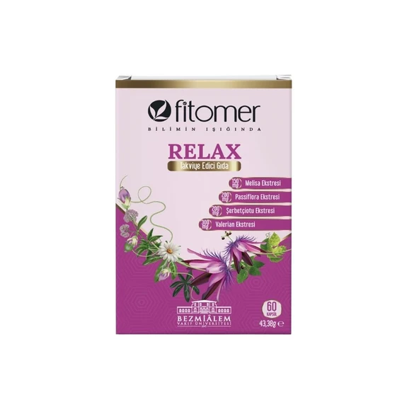 Fitomer Relax Valerian Passiflora Melisa Ekstreleri İçeren Kapsül - 1
