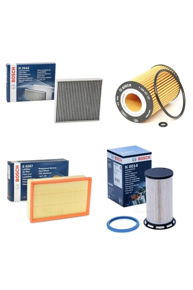 Bosch Seat Leon 1.6 TDI 4'lü Filtre Bakım Seti (2013 - 2017) ürün görseli