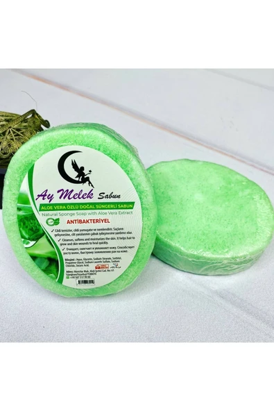 AYMELEK Sabun Aloe Vera Özlü - Köpüklü Banyo Süngeri - 1