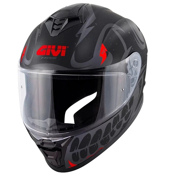 GIVI 50.X BONES MAT SİYAH-KIRMIZI KASK ürün görseli