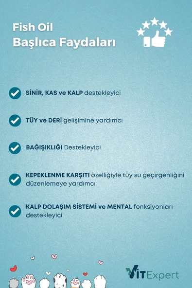 Vitexpert 2'li Bağışıklık Seti Balık Yağı + B Plus Damla Tüm Kediler İçin Bağışıklık Destekleyici Özel Paket - 5