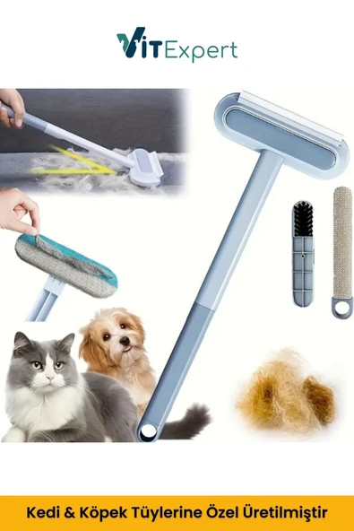 Vitexpert Yeni Nesil Çok Fonksiyonlu Kedi Köpek Tüyü Toplayıcı Koltuk Halı Kıl Tüy Alma & Temizleme Fırçası - 4
