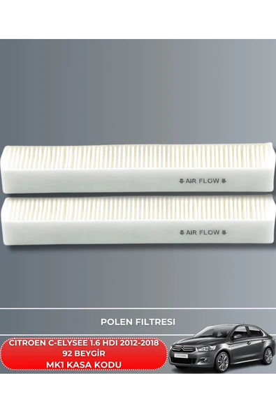 DELPHİ KOPYA - CITROEN C-ELYSEE 1.6 HDI 2012-2018 92 BEYGİR FİLTRE - YAG BAKIM SETİ - Resim 4