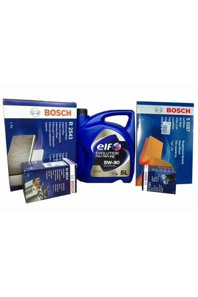 Bosch FILTRE BAKIM SETİ Seat Leon 1.6 TDi 2013-2017 + ELF DPF Lİ 5LT 5w30 Motor Yağı 2023 ÜRETİM ürün görseli