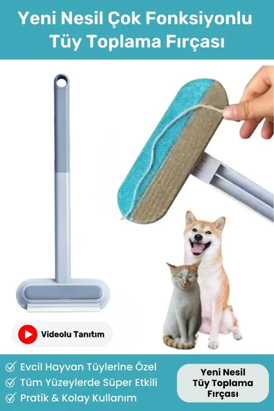 Vitexpert Yeni Nesil Çok Fonksiyonlu Kedi Köpek Tüyü Toplayıcı Koltuk Halı Kıl Tüy Alma & Temizleme Fırçası
