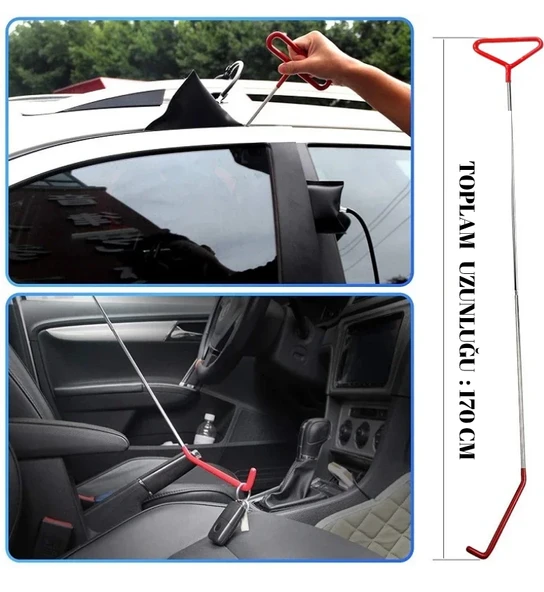 Trend Store Uzun Erişimli Araba Kapı Açma Kiti Şişme Hava Yastığı ve Kanca Aparatlı Otomatik Kapı Açıcı Seti - 4