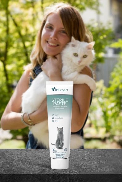 Vitexpert Sterile Paste Kısırlaştırılmış Kediler Için Multi Vitamin Ve Mineralli Kısır Kedi Malt Macun 100 gr - 6