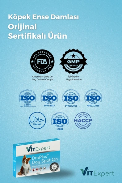 Vitexpert Droplus Köpek Damlası Dış Parazit Pire Kene Bit Ve Deri Bakımı Için Bitkisel Damla - 5 Tüp - 3