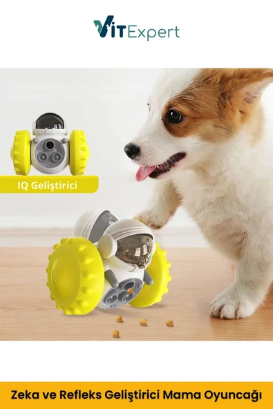 Vitexpert Yeni Nesil Köpek İnteraktif Mama Dağıtıcı Oyun Topu Mama Saklamalı Otomatik Ödül Maması Atıcı Robot - 6