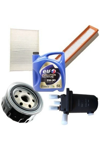 ELF 5W30 5LT 2025 Ü.T+Renault Symbol 1.5 Dci Dizel Filtre Bakım Seti (2008-2012) - Resim 3