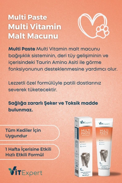 Vitexpert 2'li Set Bağışıklık Güçlendirici Damla + Malt Tüm Kediler İçin Bağışıklık Destekleyici Özel Paket - 3