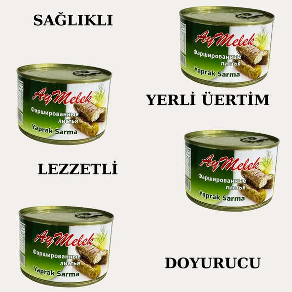 AYMELEK Yaprak Sarma (2 KUTU) Yerli Üretim 400 gr Doğal Besin Deposu Hazır Yemek - 6