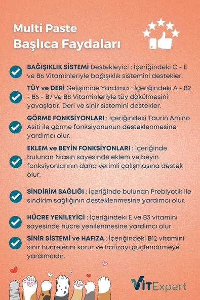 Vitexpert 2'li Set Bağışıklık Güçlendirici Damla + Malt Tüm Kediler İçin Bağışıklık Destekleyici Özel Paket - 5