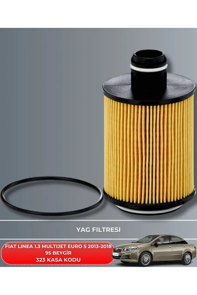 DELPHİ KOPYA - FIAT LINEA 1.3 MULTIJET EURO 5 2013-2014-2018 95 BEYGİR FİLTRE - YAG BAKIM SETİ - Resim 3