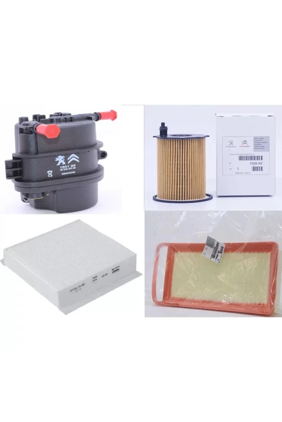 Citroen Nemo Peugeot Bipper 1.4 Hdi Periyodik Bakım Filtre Seti ürün görseli
