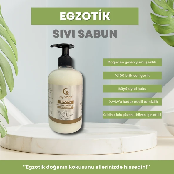 AYMELEK Doğal Sıvı Sabun Egzotik Meyve Kokulu Ferahlatıcı Ve Arındırıcı Etki 500ml - 1