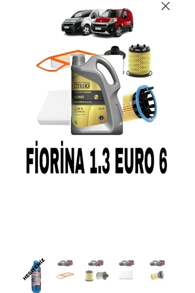 OPAR 0W-20 4 LT 2025 ÜRETİM+Fiat Fiorino 4plus Bakım Seti Euro 6 1.3 Jtd Multijet 2016 Sonrası Kit - Resim 2