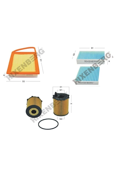 Rixenberg Peugeot 208 1.6 Hdi 112 Bg 12  Oto Filtre Seti ürün görseli
