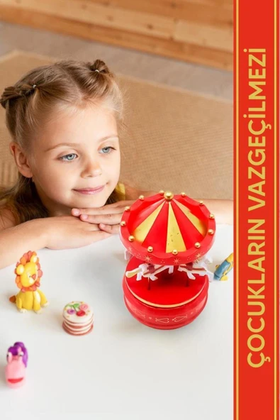 Adoil Atlı Karınca Müzik Kutusu Kırmızı - Resim 5