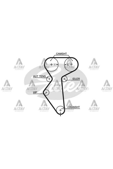 GATES Trıger Setı Lacettı / Aveo / Kalos T200-t255-f14d-f16d -k015419xs Uyumlu ürün görseli