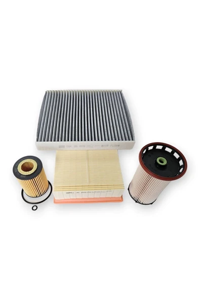 MANN Audi A3 HB 2013-2016 1.6 Dizel Hava Yağ Yakıt Polen Filtre Seti Mann - Resim 3