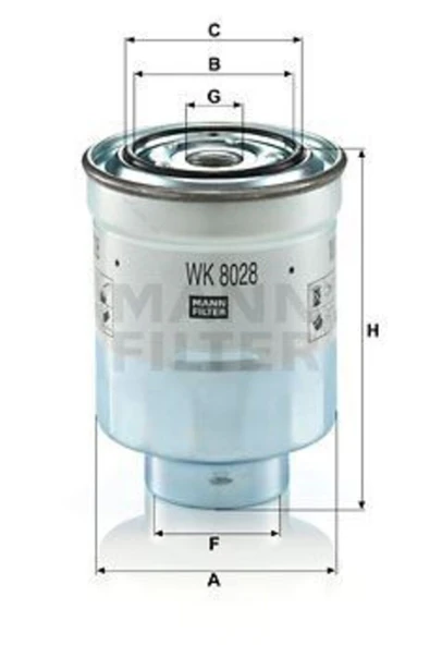 MANN Wk8028z 2339026140 Yakıt Fıltresı Corolla 1,4 D4d 2007 2012 Aurıs 1,4 D4d 2 - 1