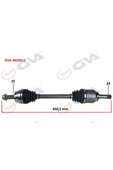 GVA KOMPLE AKS ÖN SOL EGEA 1.3 MJT (MT) (15-) (İÇ AKS KAFALI) 52068573-55230623-51987807 ürün görseli