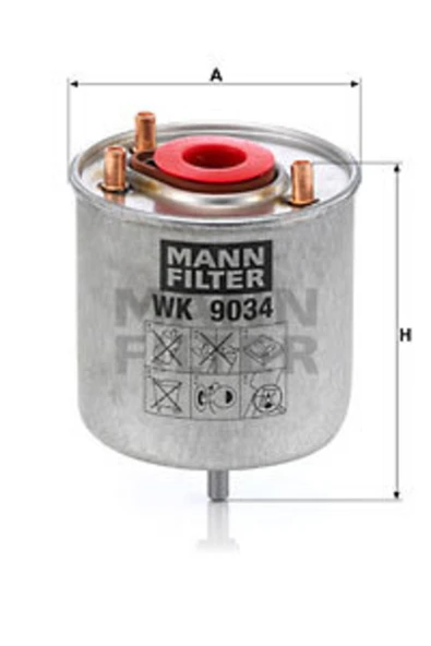 MANN Wk9034z 16 116 59 480 Mazot Fıltre Elemanı P207 P308 P5008 P4008 Expert Iıı ürün görseli