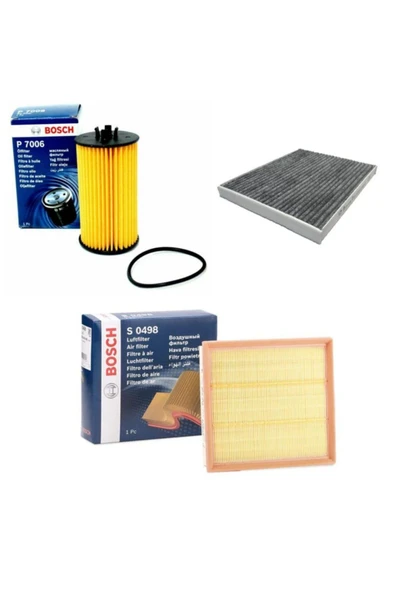 Bosch Opel Corsa D 1.2 BENZINLI Twinport Oem Filtre Bakım Seti 2007-2014 POLEN FILTRESI OPAR ürün görseli