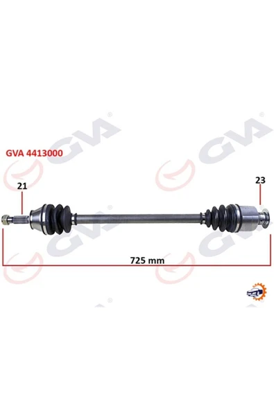 GVA Komple Aks Sağ Renault 9/11 1.4 725mm 85-00 ürün görseli