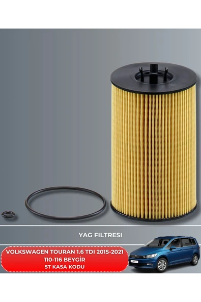 Petrol Ofisi VOLKSWAGEN TOURAN 1.6 TDI 2015-2021 116 BEYGİR FİLTRE - DELPHİ MOTOR YAĞ GÖNDERILECEKTIR 2025 ÜRETİM YAĞ BAKIM SETİ - Resim 3