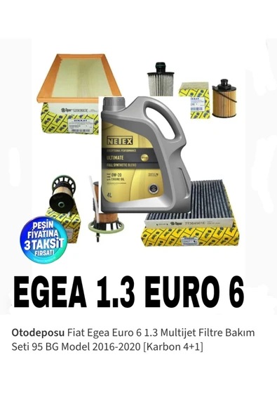 Netex Fıat Egea cross 1.3 Multijet Euro 6 -6d 2019-2023 +hybrid 0w-20 4lt yag - Resim 3