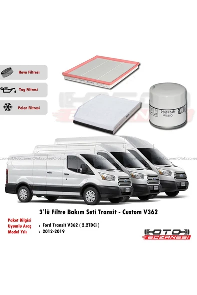 KRUGER Ford Transit V362 Filtre Bakım Seti (2012-2019)(3lü) ürün görseli