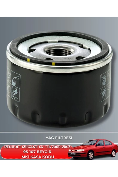 Petrol Ofisi RENAULT MEGANE 1.4 - 1.6 2000-2001-2002-2003 95-107 BEYGİR FİLTRE - YAĞ BAKIM SETİ - Resim 3
